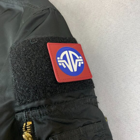 Alpha Industries Mens MA-1 Heritage Bomber Jacket Medium Slim Fit Black Full Zip - Picture 6 of 14